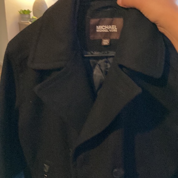 Michael Kors Womens Jacket Double Breasted Zipper Pockets Black - Picture 5 of 6